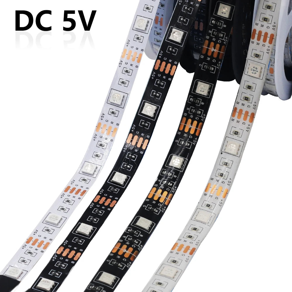 5V RGB LED Strip 5050 30LEDs/m Waterproof IP21 IP65 Flexible