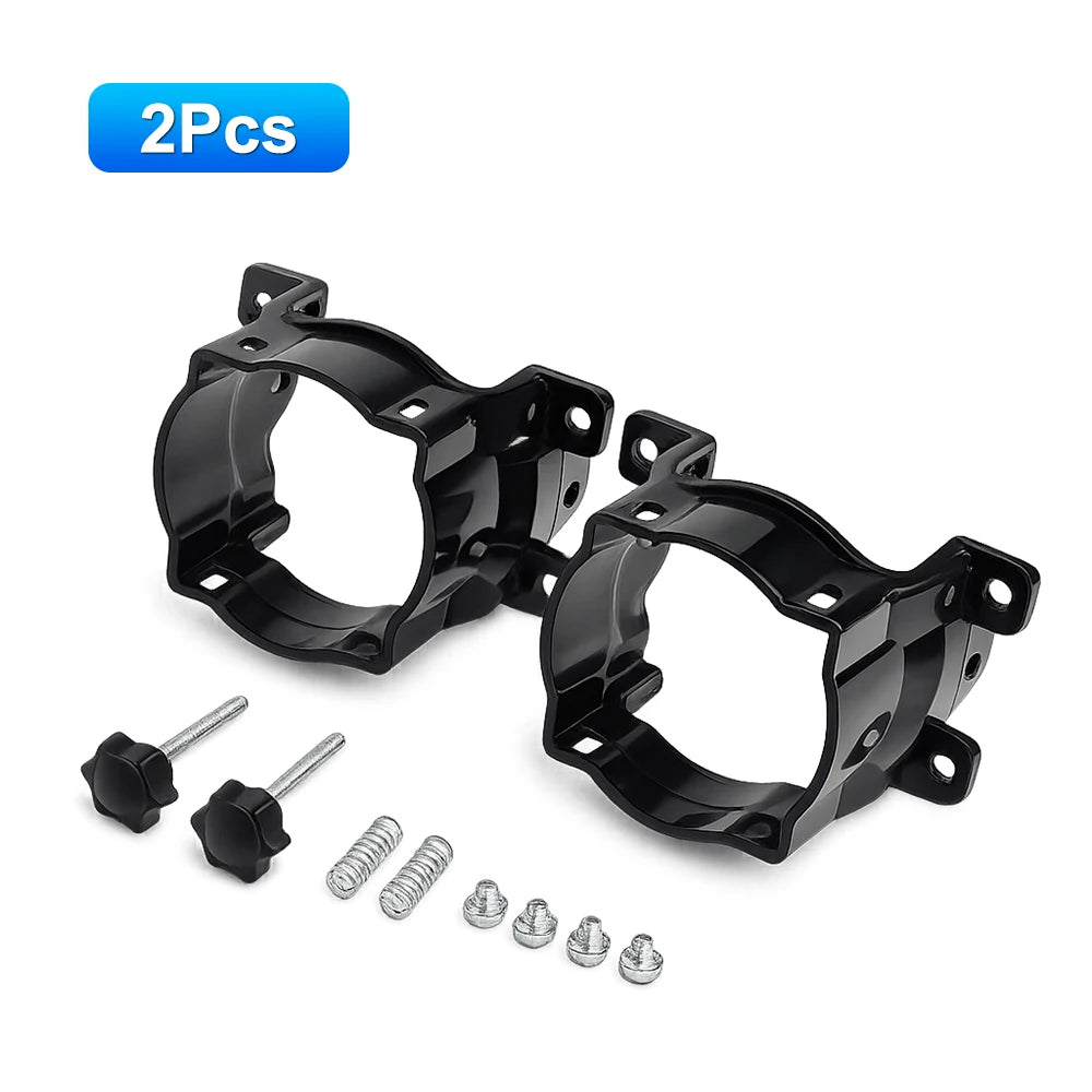 2PCS 3.0 Inch Fog Light Bracket DIY Modified Projector Lens Mount Holder For Nissan Car Front Fog Lamp Retrofit Replacement