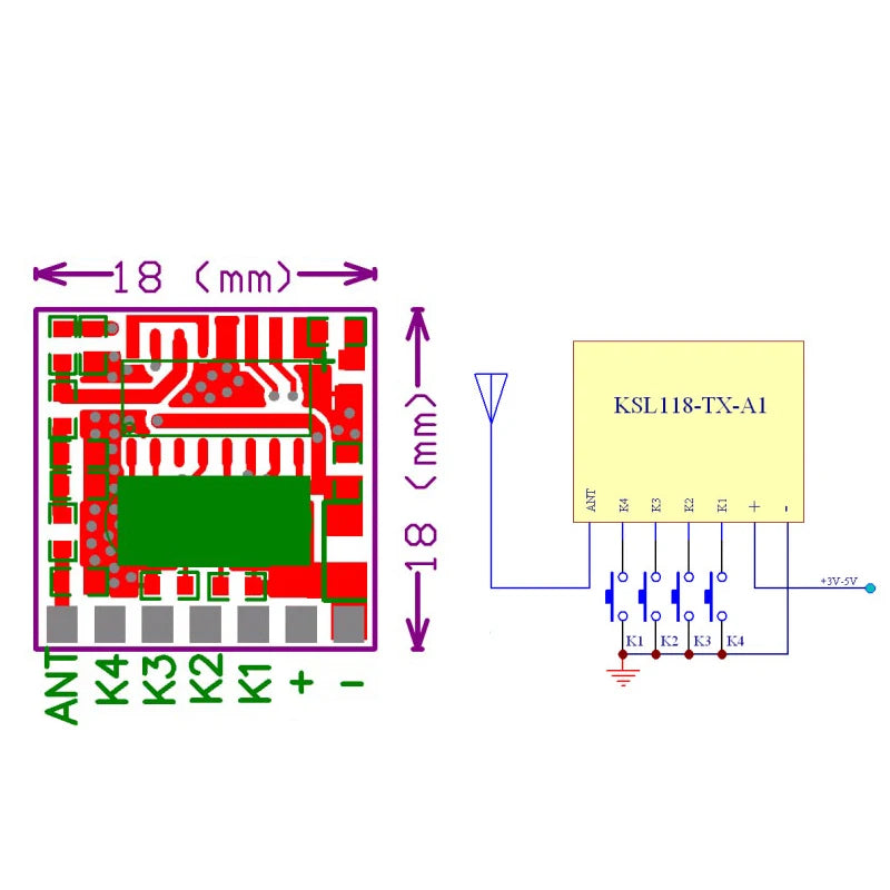 QIACHIP 433mhz Wireless Wide Voltage Coding Transmitter + De