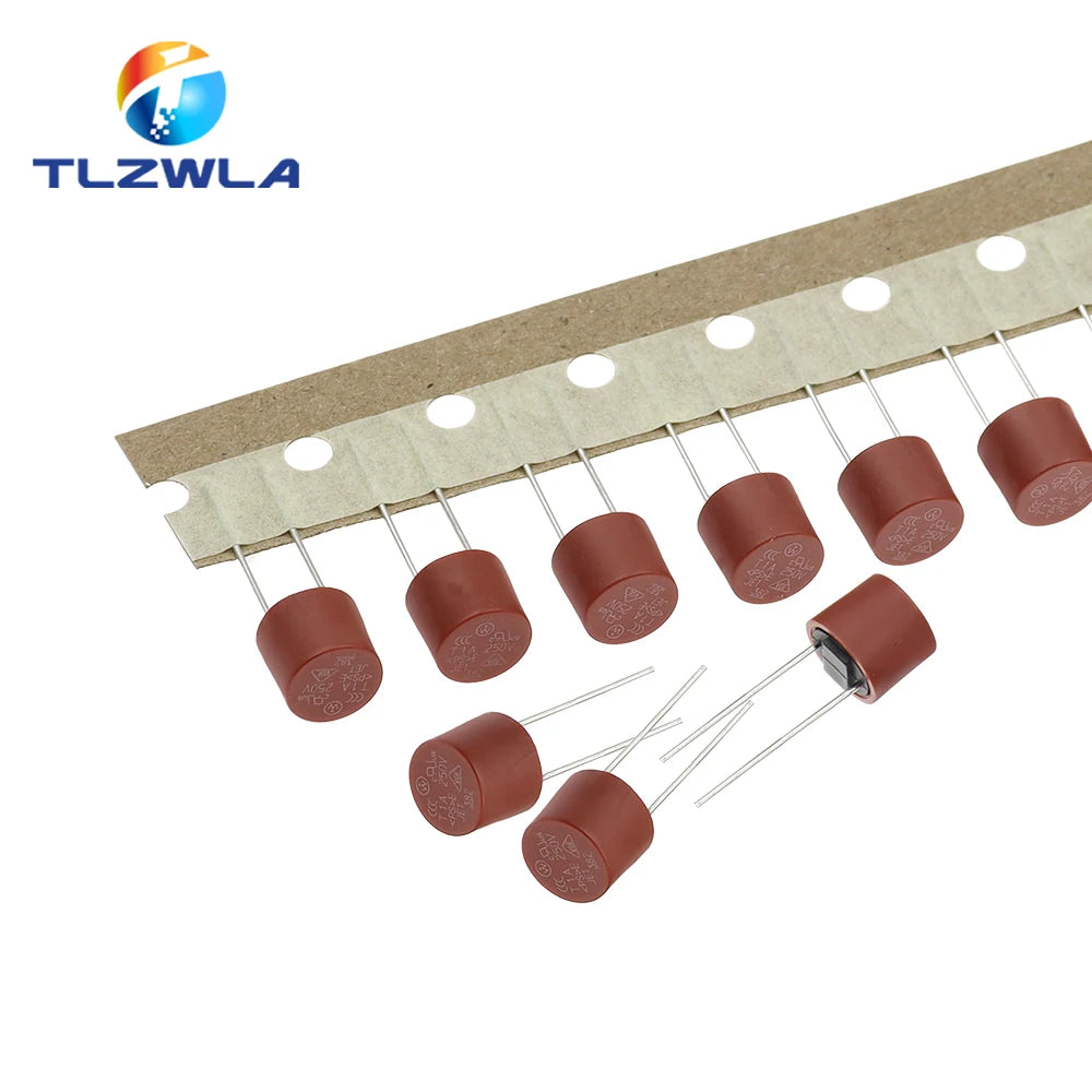 10PCS Round Fuse Slow Blow 500mA 1A 2A 2.5A 3.15A 4A 5A 6.3A