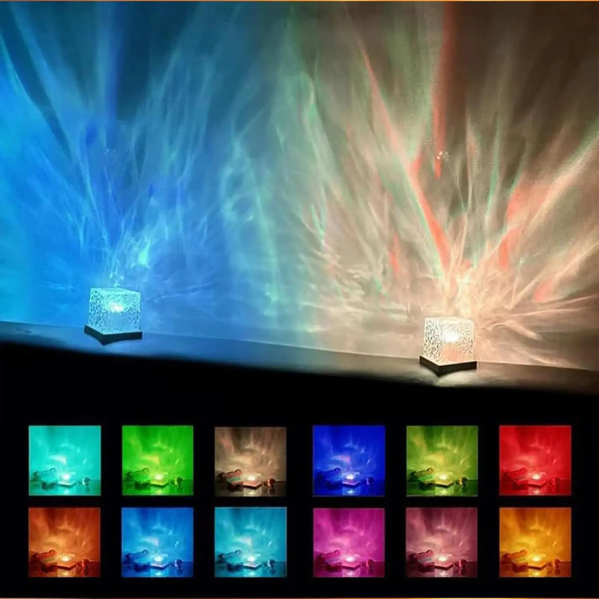 Ocean Wave Projector Light 16 Colors Midnight Aura Aurora Gl