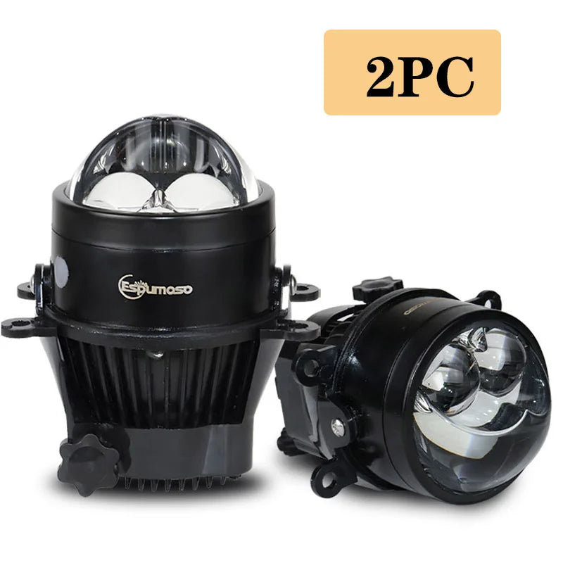Universal 3Inch Bi-led Fog Lights H1 Hb3 H8 9005 Led Projector Laser Lens Fog Lamp Bi Lens H11 Laser Led Headlight Bulb 6000K