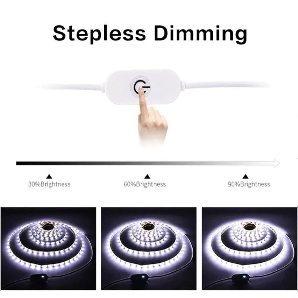 1M/3M/5M USB LED Strip Light 5V 30LEDs/m 2835 Dimmable Flexi