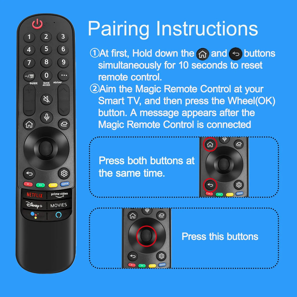 Universal MR21GA Magic Remote Control Replacement for LG Sma