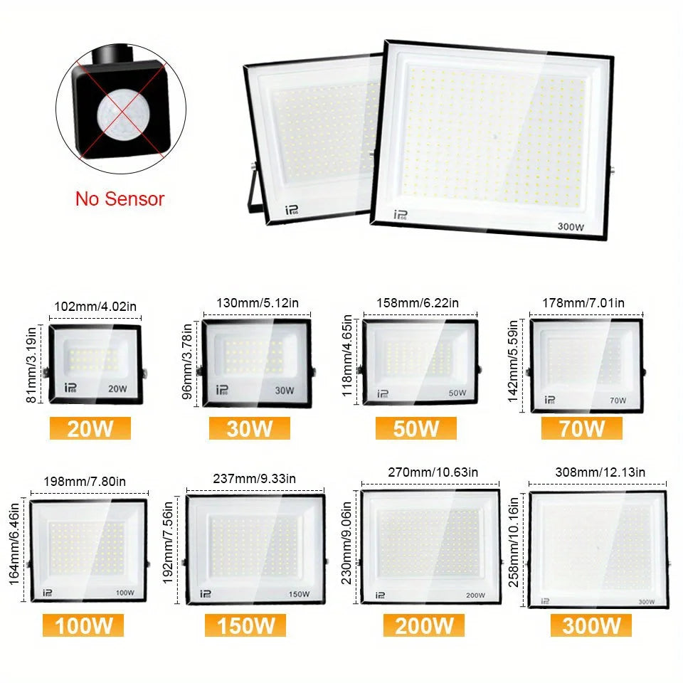 Led Floodlight 20-300W AC 110V 220V Outdoor Flood Light Stre