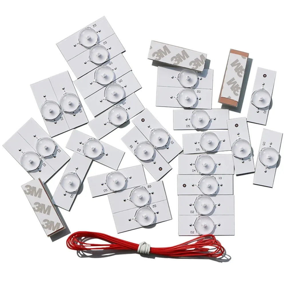 6V 3V 100/200pcs Copper SMD Lamp Beads With Optical Lens Fli