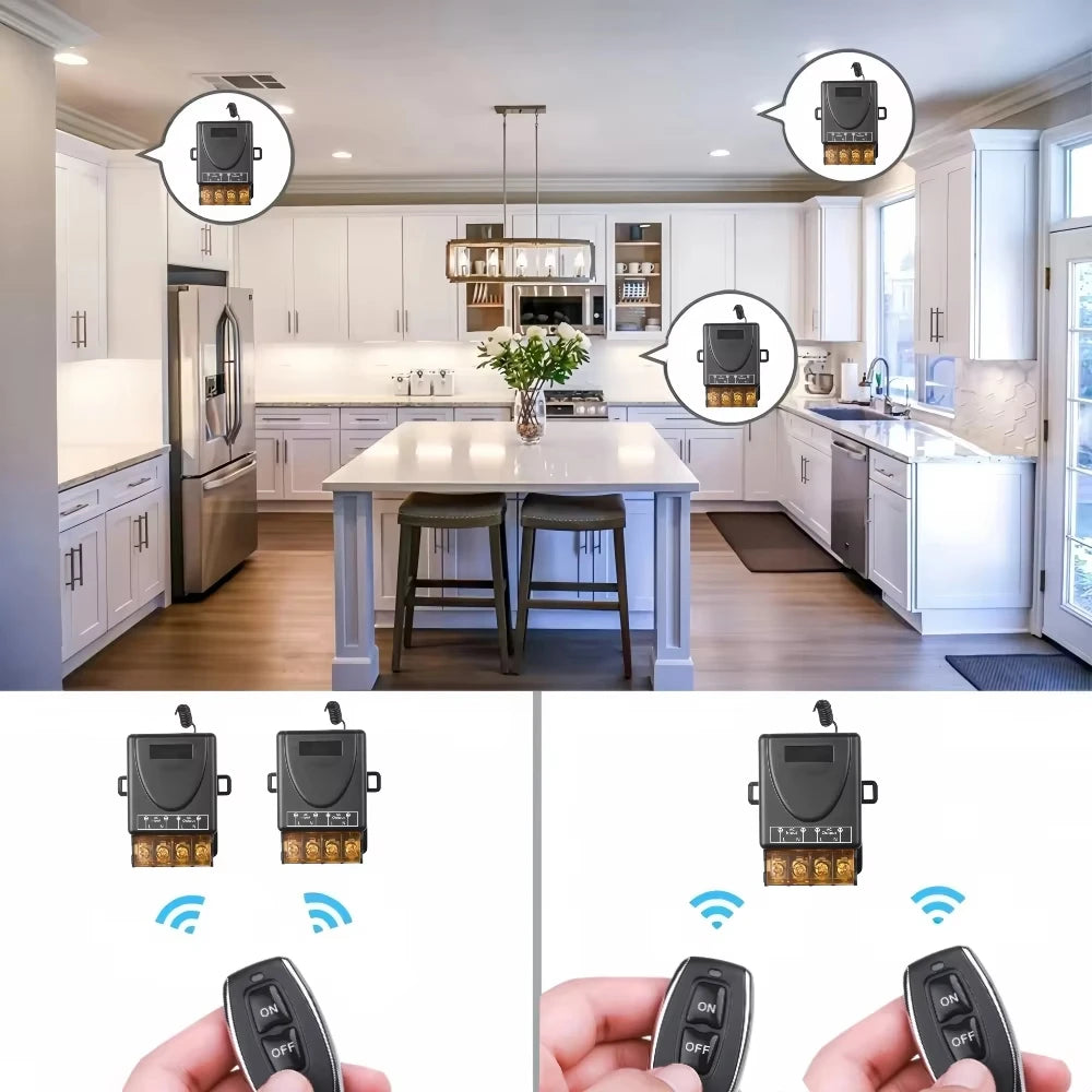 AC220V 30A Hign Power On off Remote 433Mhz Remote Control Sw