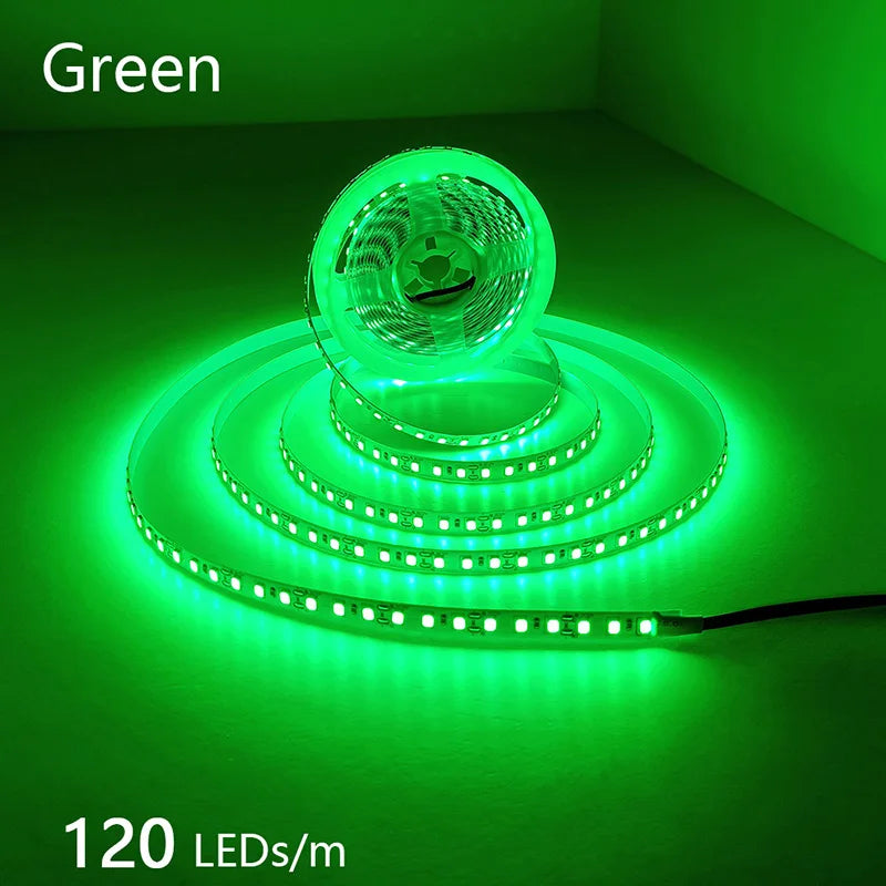 2835 5M 300 600 1200LEDs LED Strip DC12V 24V 120LEDs/m Home Waterproof IP65 Lamp Strip Flexible And Cuttable Soft Lamp Bar