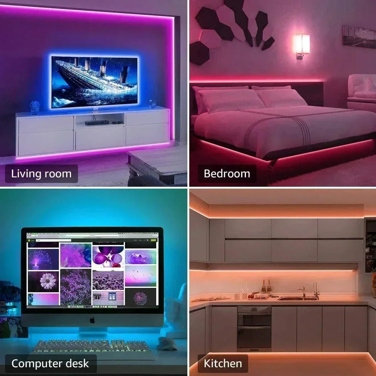 USB LED Gaming Lights RGB LED Light Strip Flexible Ribbon Ta