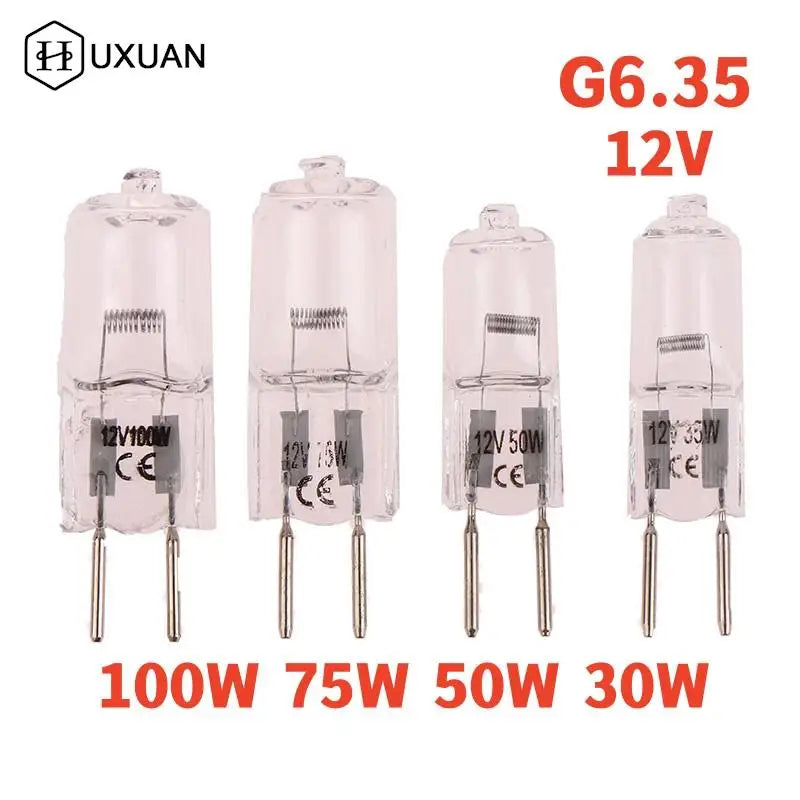 1pcs 12V G6.35 35W 50W 75W 100W Halogen Lamp Beads Suitable 