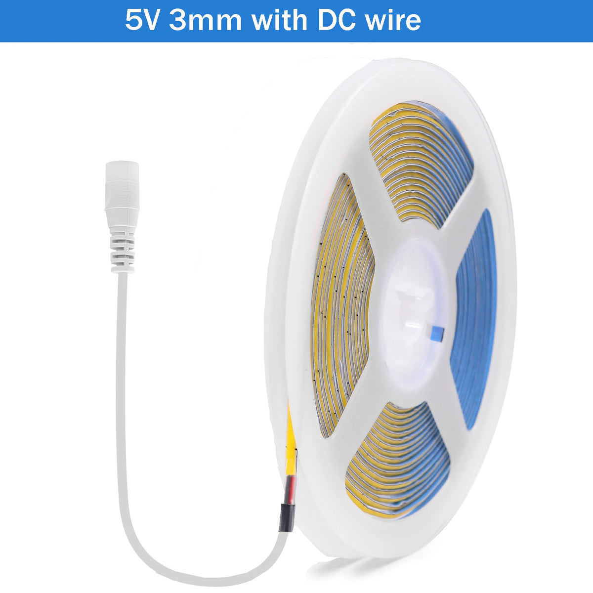 DC5V USB COB LED Strip 3mm 5mm 8mm Width 12V 320LEDs Flexible LED Strip Light with Adhesive High Density Linear Lighting