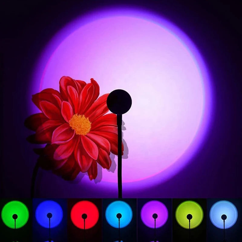 USB LED Sunset Lamp Ambient light Projector Photography Wall