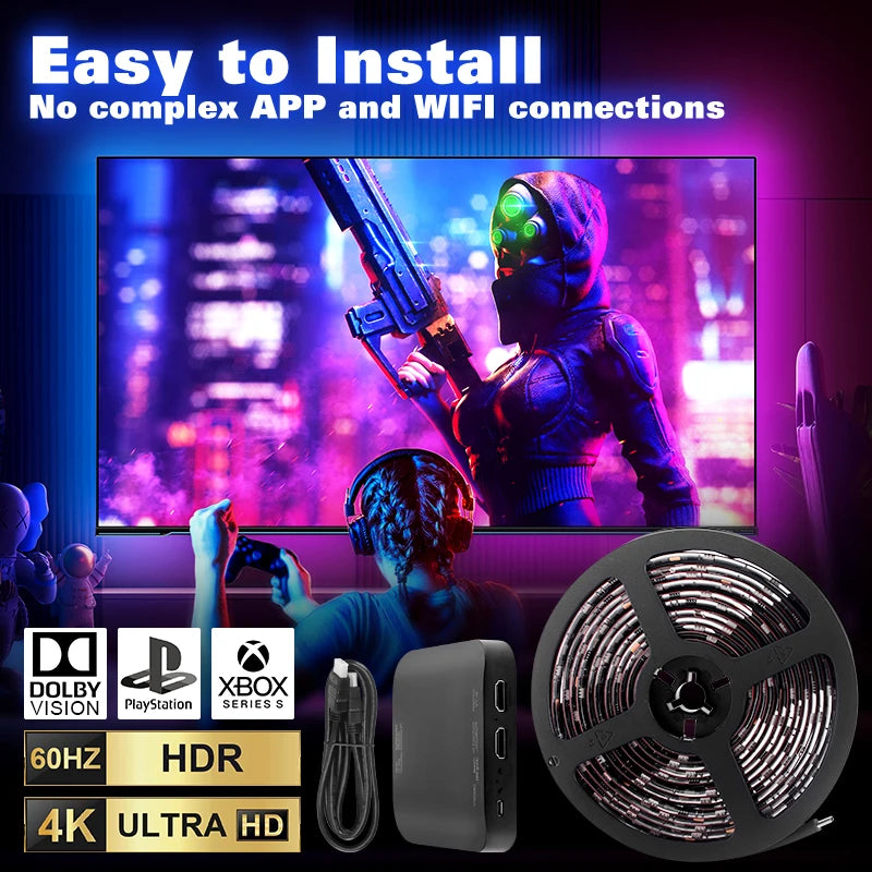 New Ambient TV Led Backlight 4K HDMI-Compatible 2.0 Device S