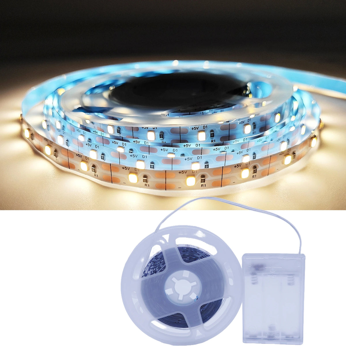 3AA Battery Power Led Strip Light 2835 1M 2M 3M 4M 5M Night 