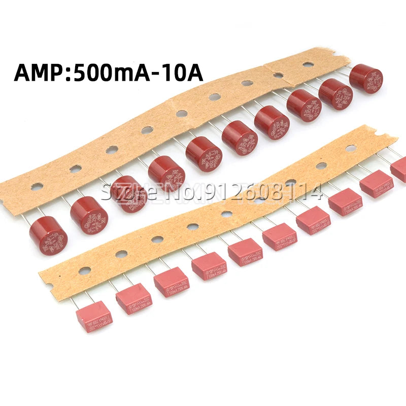 20Pcs 392 Square Fuse 0.5A 1A 2A 2.5A 3.15A 4A 5A 6.3A 8A 10