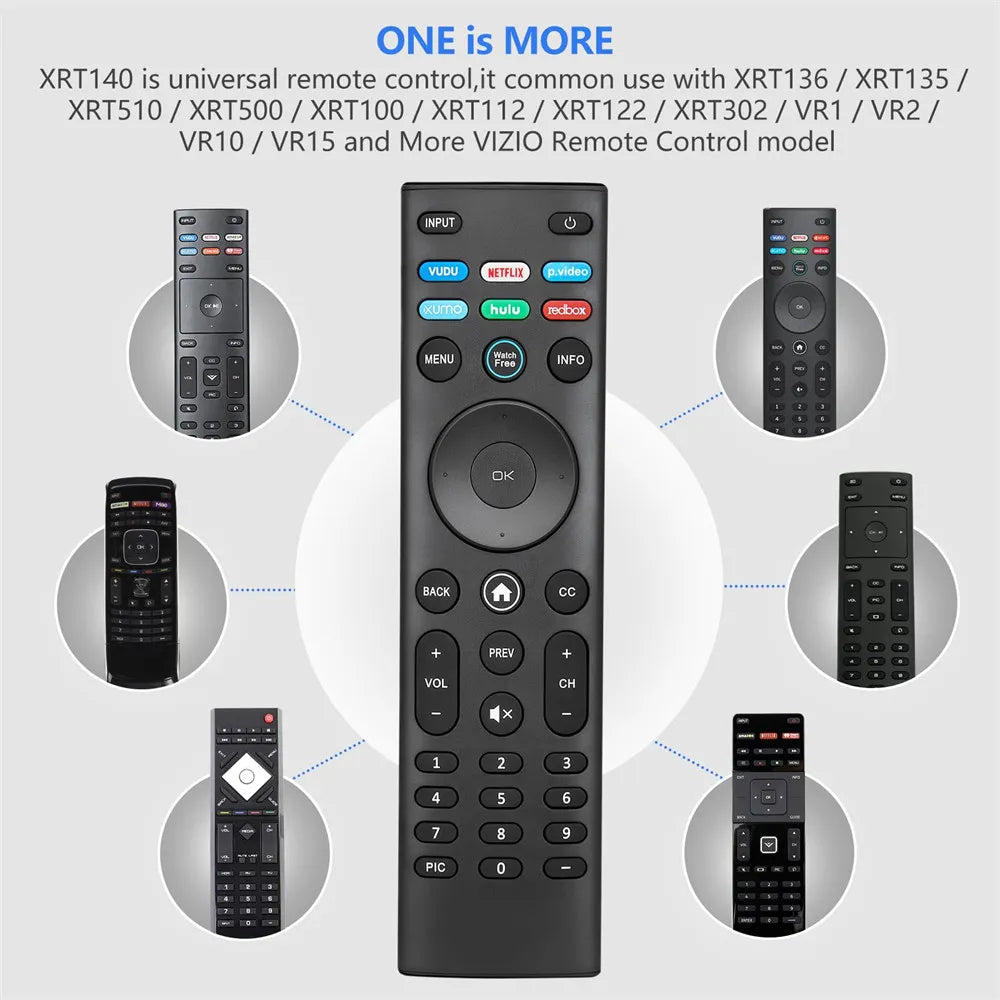 Universal Replacement XRT140 Remote Control for VIZIO All LE