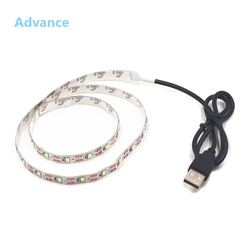 5M USB LED Strip Light 5V 3528 1 Meter 5 Meter Yellow Cool W