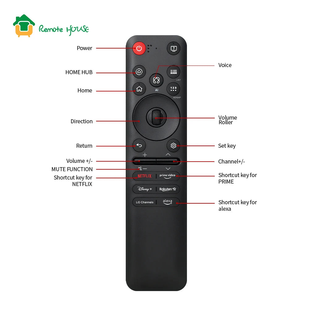 New MR24GA Voice Magic Remote Control AKB76045003 Replacemen