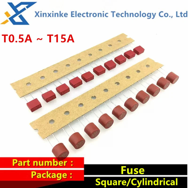 20PCS Square Fuse 0.5 1 1.25 1.6 2 2.5 3.15 4 5 6.3 8 10 A 2