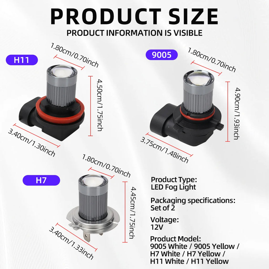 2pcs New Laser Projector Mini Lens Car H7 LED 9005 9006 Supe