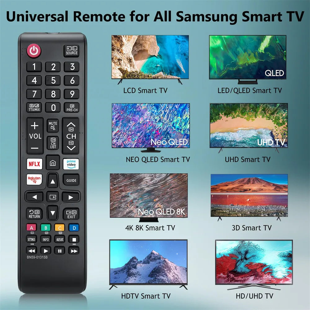 Replacement BN59-01315B Universal Remote Control for Samsung