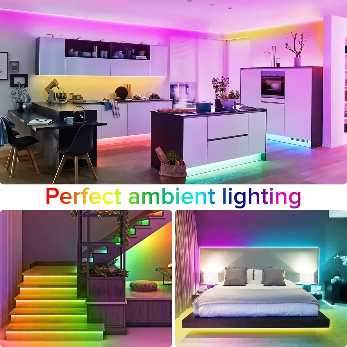Bluetooth LED Strip Lights Smart SMD 5050 APP Remote Control