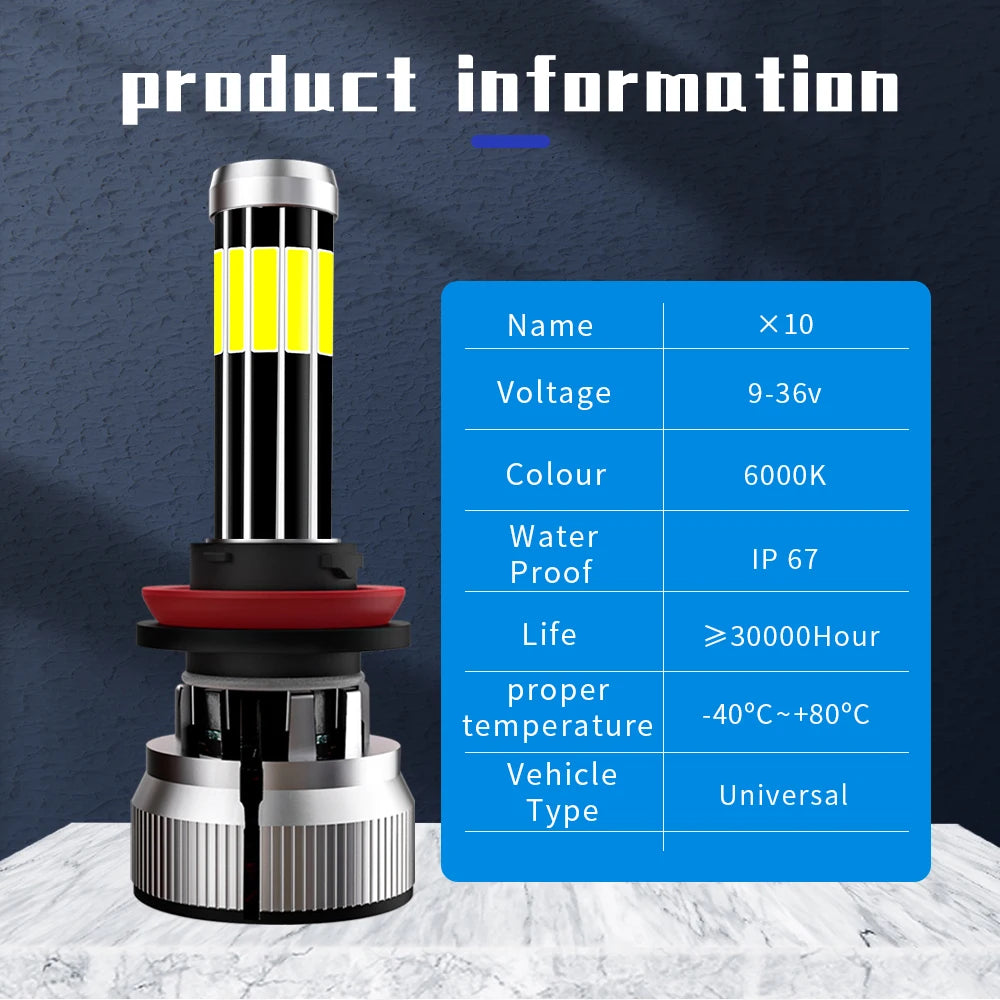 H7 LED Mini Canbus H4 H1 HB3 HB4 9012 Turbo Bi 360 Projector