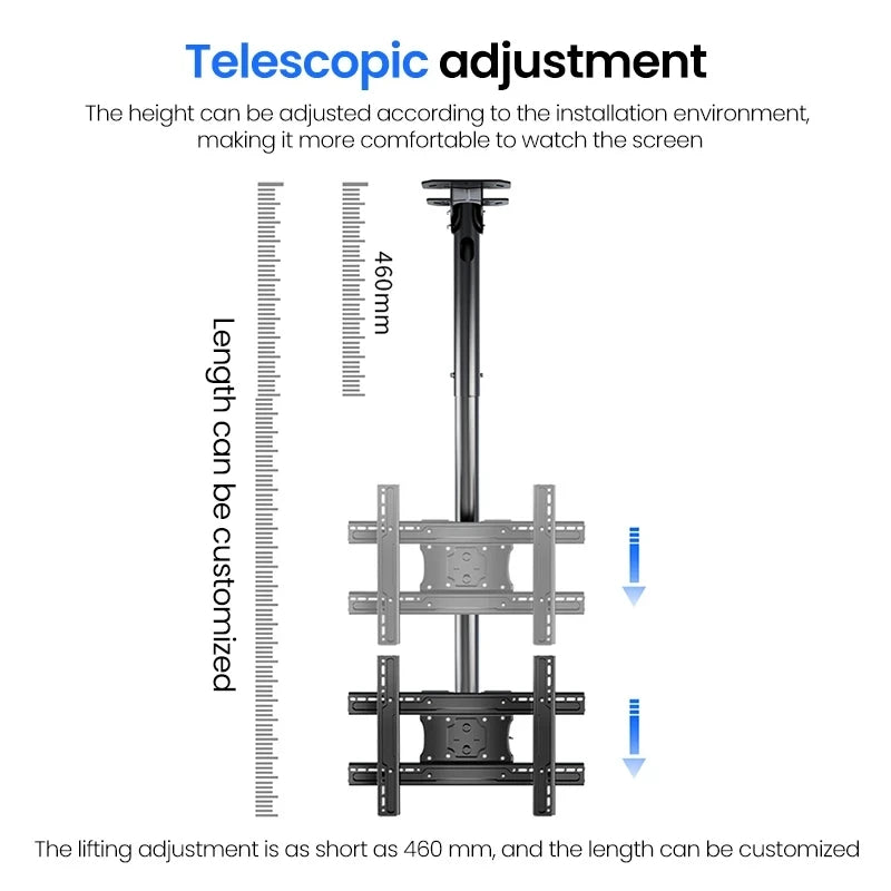 BEISHI TV Ceiling Mount Adjustable Bracket Fits Most LED LCD