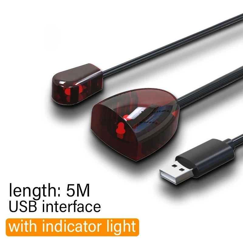 Universal IR Infrared Remote Extender No Delay Infrared Transceiver Control Receiver USB Adapter For TV Set Box DVD PVR 3.5mm