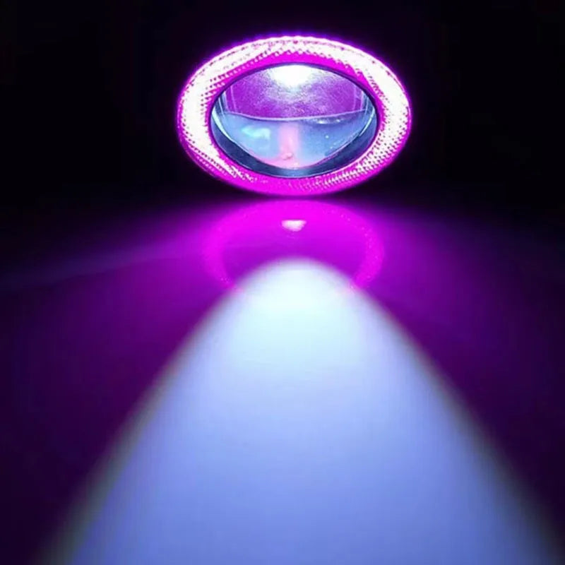 2.5 Inch Angel Eyes Halo Ring 12V Auto Modified Car LED Fog Light Headlight Bulb Projector Led COB Auto DRL Fog Light Lamp