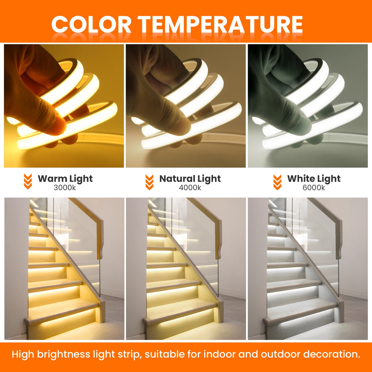 5V USB COB Neon LED Strip With Dimmer IP68 Waterproof 320LED