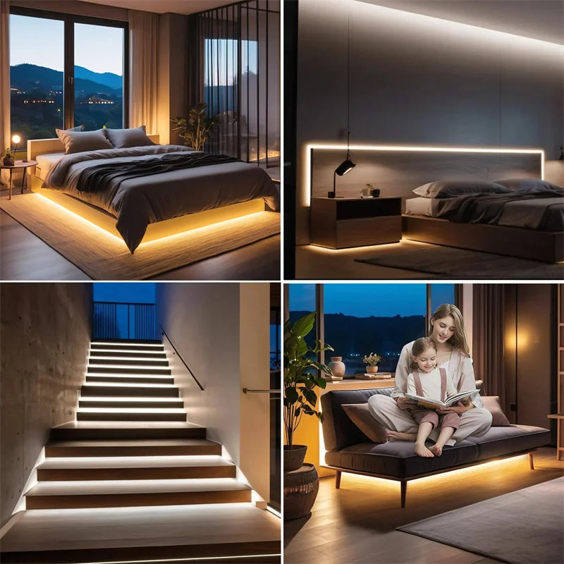 8MM COB Led Strip 5V With Motion Sensor Flexible LED Tape Ba