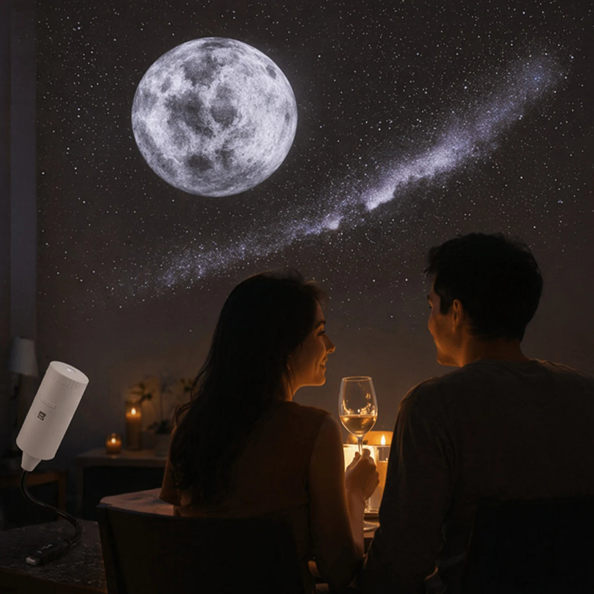 Galaxy Ambient Projector Lamp Plug and Play & Versatile Chan