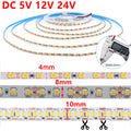 DC 5V 12V 24V Led Strip SMD 2835 120 180 240 LEDs/m Diode Ta