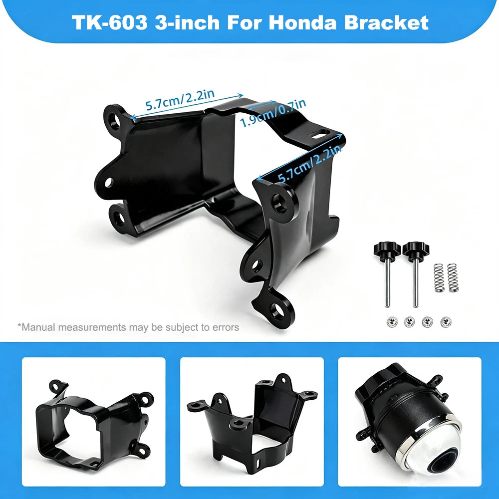 2PCS 3.0 Inch Fog Light Bracket DIY Modified Projector Lens Mount Holder For Nissan Car Front Fog Lamp Retrofit Replacement
