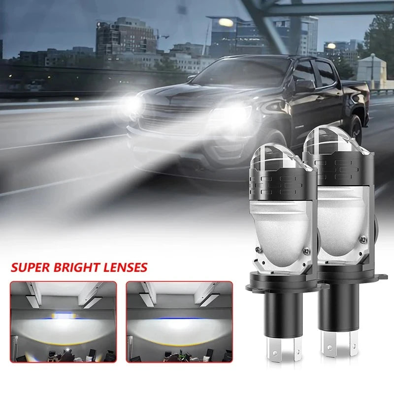 H4 Projector Lens LED Headlight Car Motorcycle 10000LM 100W 