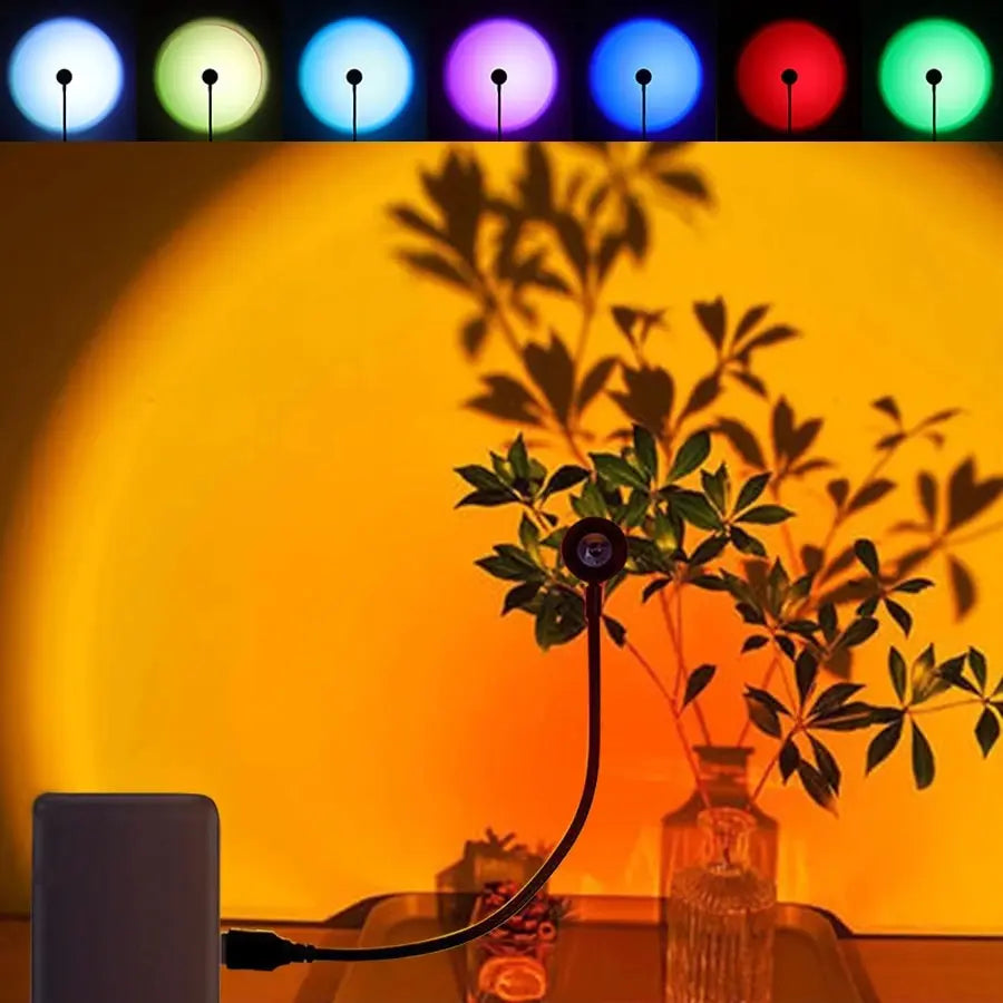 MeeToo USB Sunset Mood Lamp Led Projector Neon Night Light f