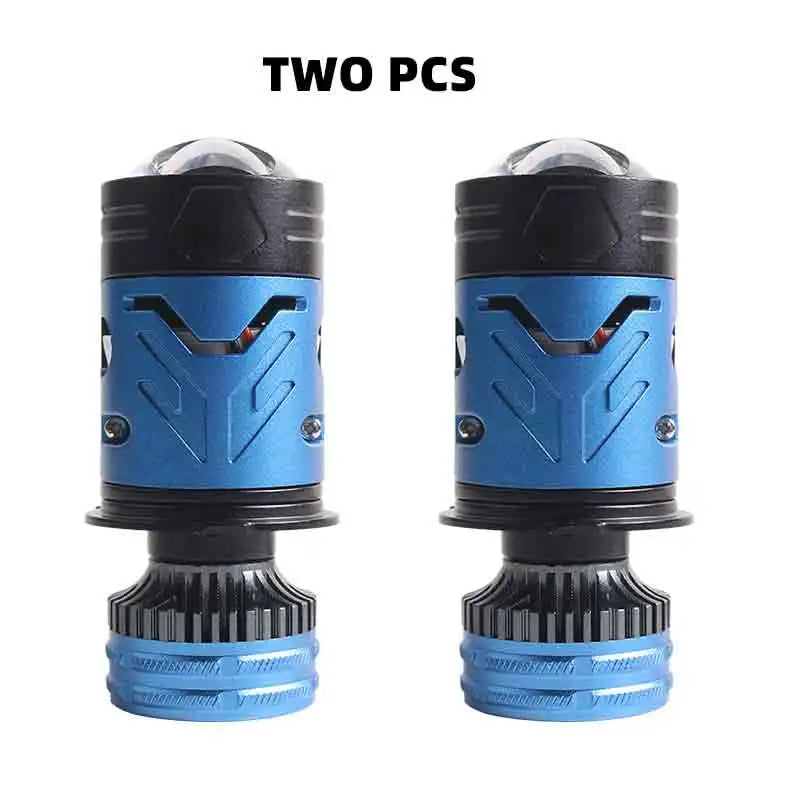 Sanvi 2PCS MINI H4 BI LED Projector Lens Car Headlight Bulb CSP Chips Spotlight High Low Beam Led H4 Motor Motorcycle Lamp