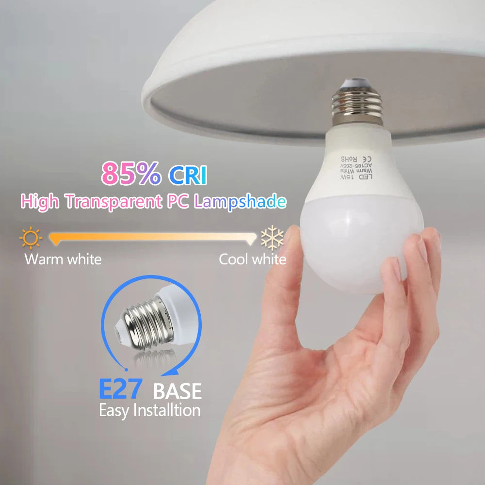 E27 LED Bulb Smart IC Energy Saving Light 220V-240V High Bri