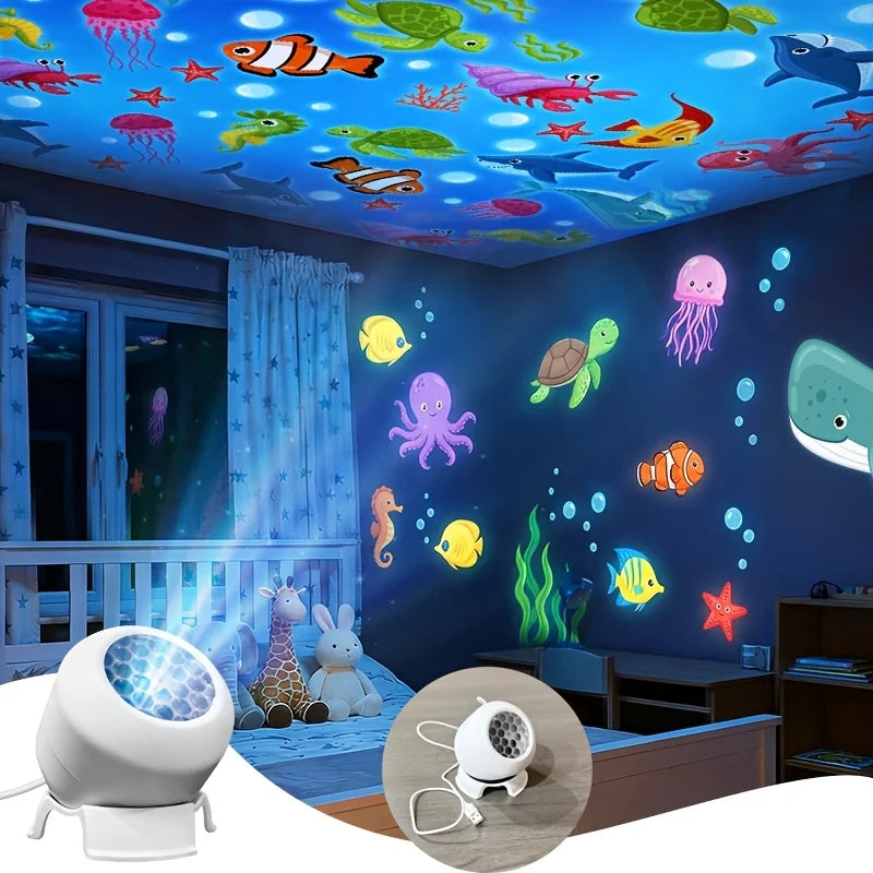 LED Night Light Starry Ocean Projection Light 360 Rotating D