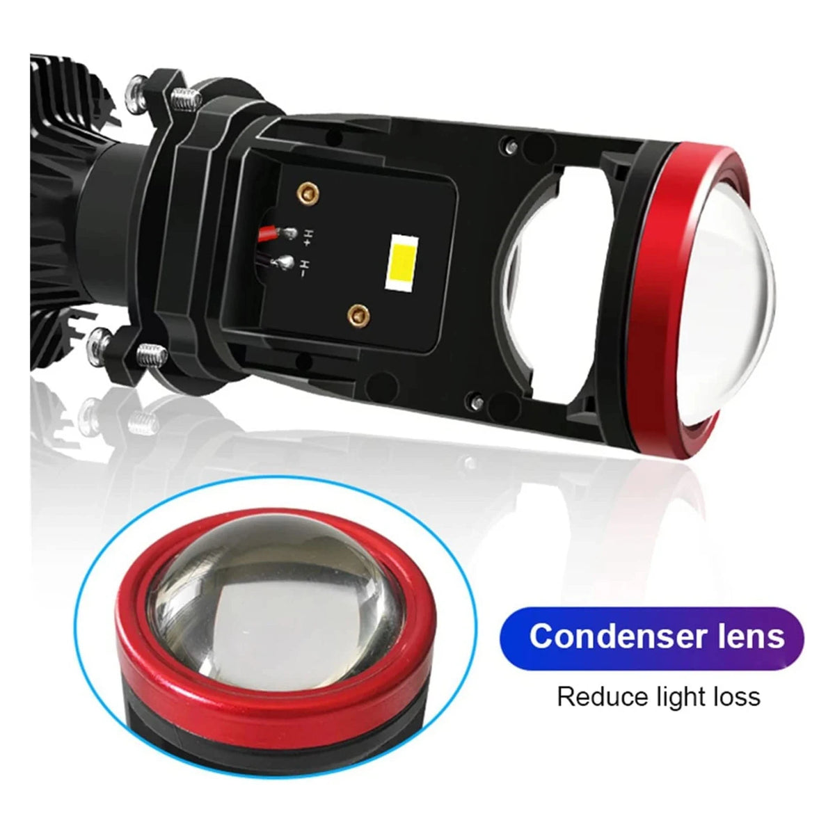 2pcs 100W Y7D H4 Super Bright LED Headlight Car H4 Mini Proj