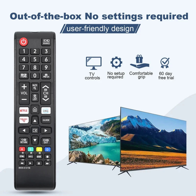 BN59-01315B Remote Replacement for Samsung Smart TV UE43RU71