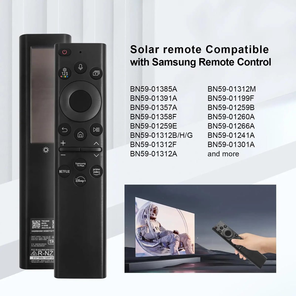 BN59-01385A Solar Voice Remote for Samsung TV Remotes Replac