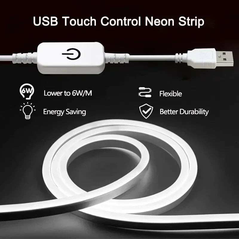 LED Strip Lights 5V USB 1-5M Neon Lights Strip Flexible Wate