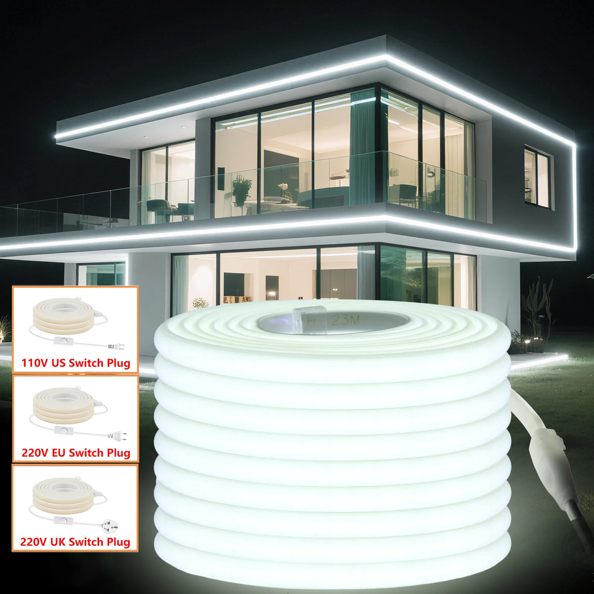 110V 220V COB LED Strip RA90 Super Bright 288LEDs/m Flexible