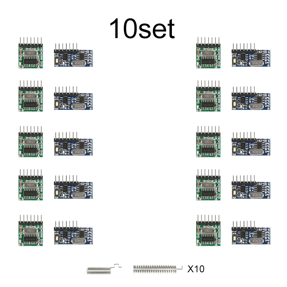 QIACHIP 433mhz Wireless Wide Voltage Coding Transmitter + Decoding Receiver 4 Channel Output Module For 433 Mhz Remote Controls