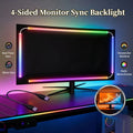 WACUAAO Next-Gen RGBIC PC Monitor Backlight - 360 4-Side Scr