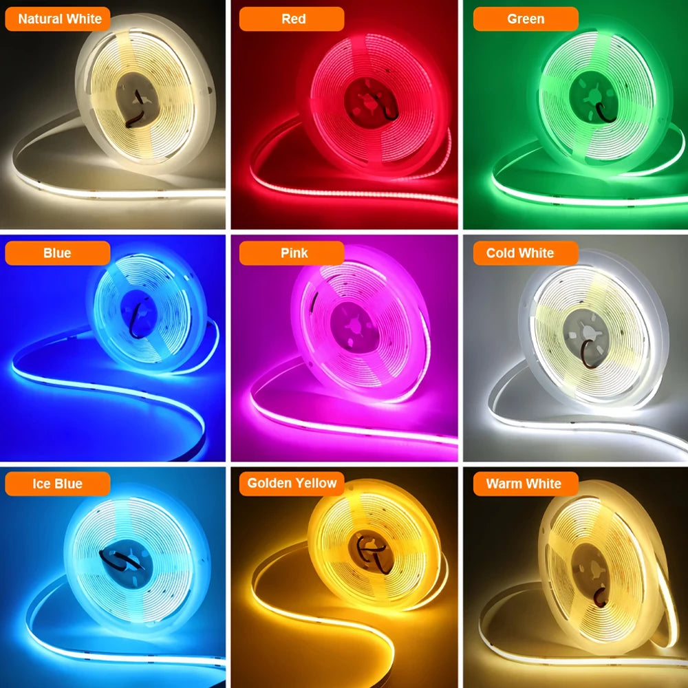 5V USB COB LED Strip Light 3Keys Touch Dimmable ON/OFF Switc