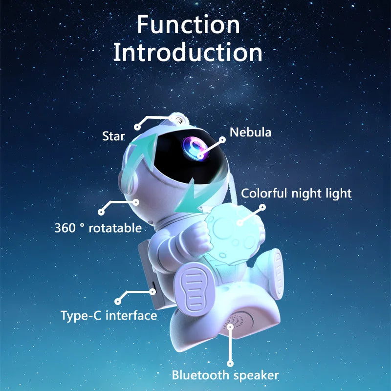 Astronaut LED Star Projector Night Light Galaxy Projectors B