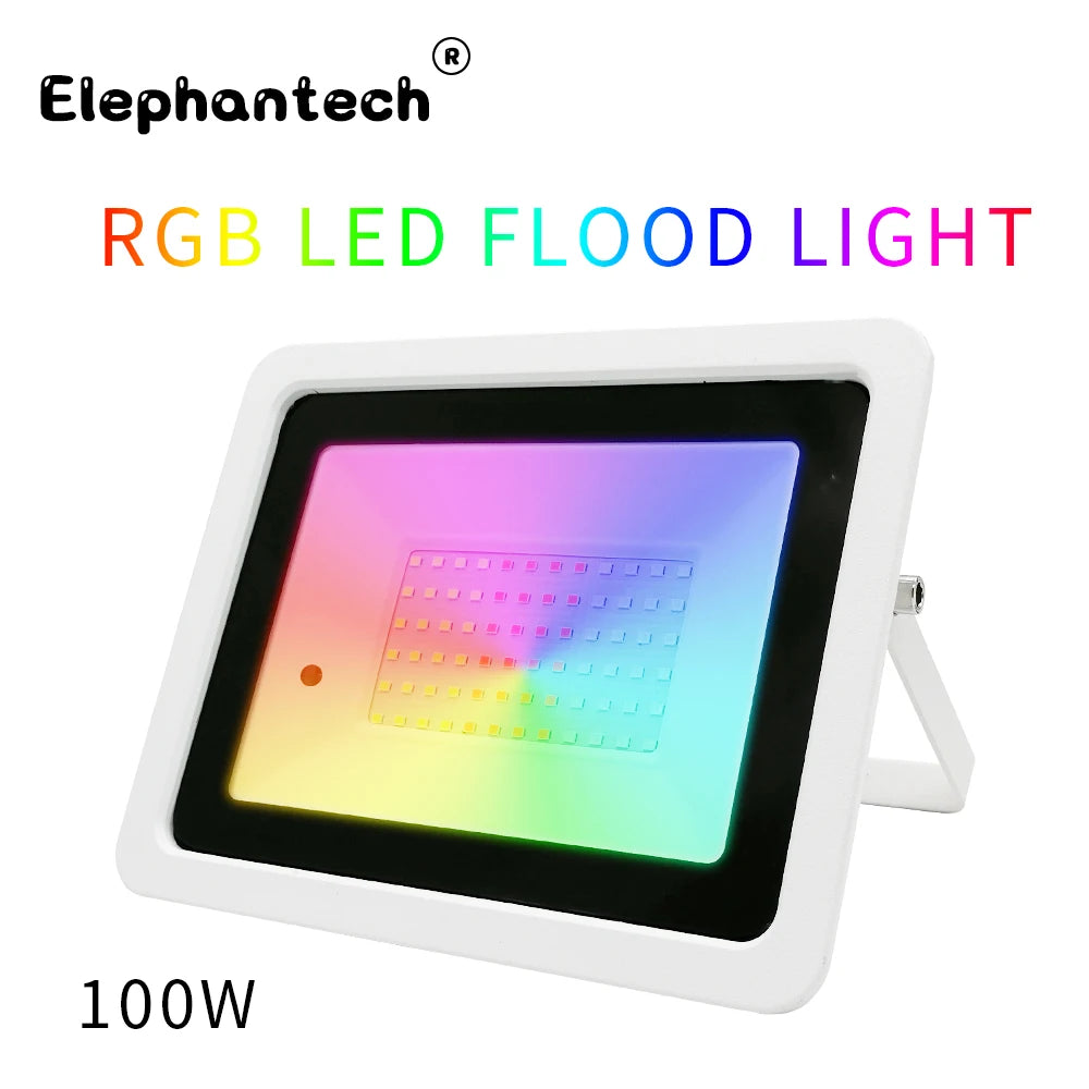 Led RGB Flood Light 20W 30W 50W 100W IP68 Outdoor Spotlight 